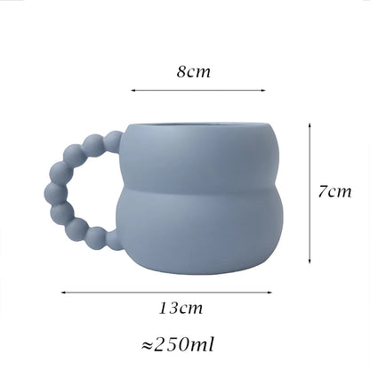 Bubble Handgrip Ceramic Mugs