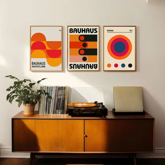 Vintage Bauhaus Colourful Art Abstract