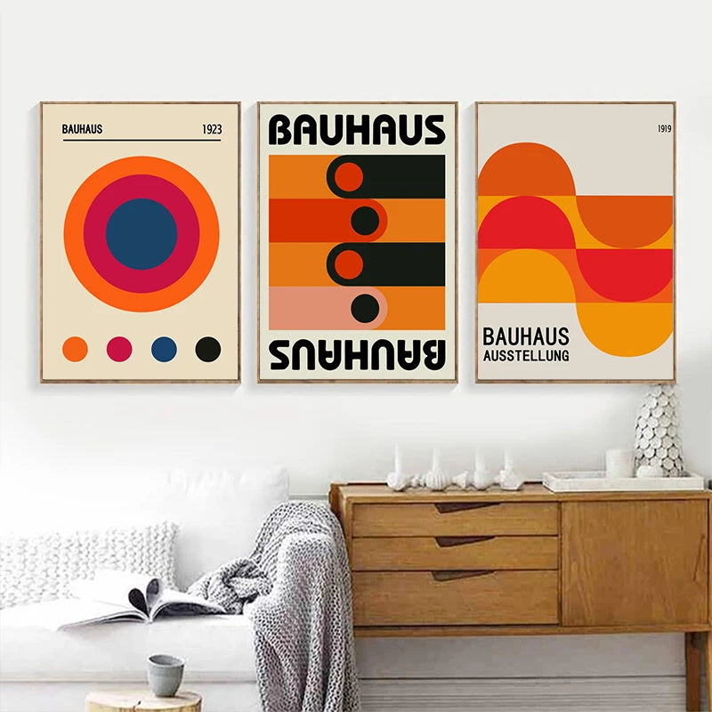 Vintage Bauhaus Colourful Art Abstract