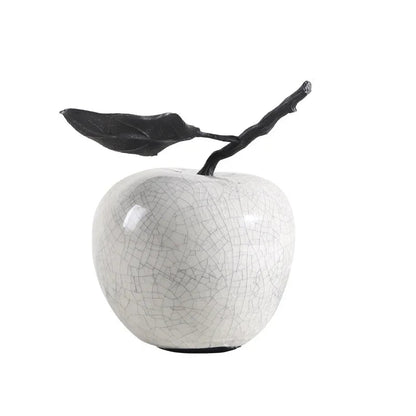 White Crack Ceramic Ornaments Apple&Pear