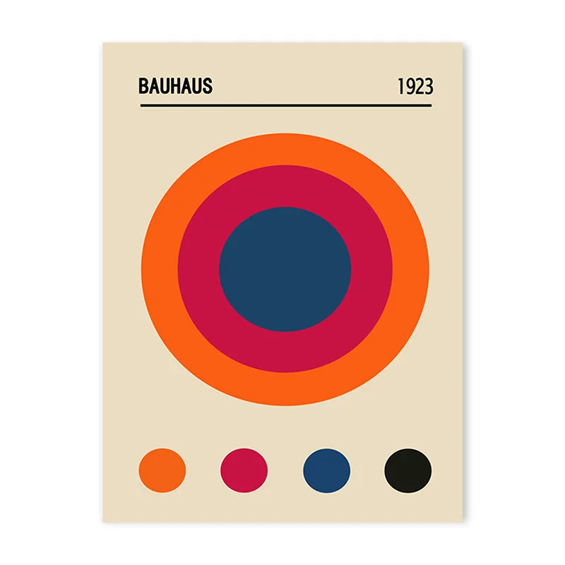 Vintage Bauhaus Colourful Art Abstract