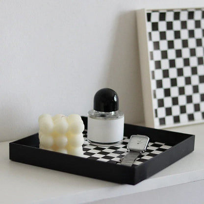 Vintage Checkerboard Storage Tray