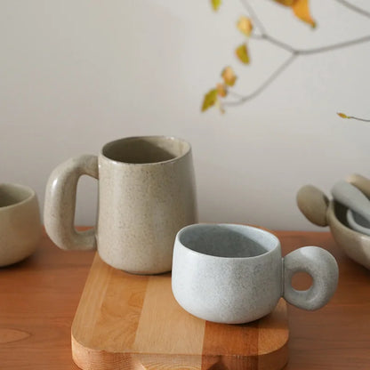 Japanese Stoneware Retro Coffee Mugs