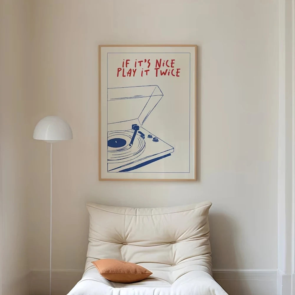 Play It Twice Retro Groovy Wall Art