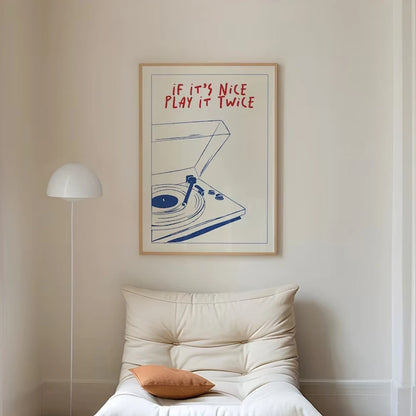 Play It Twice Retro Groovy Wall Art