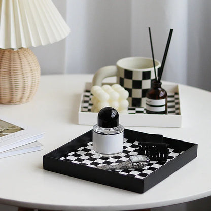 Vintage Checkerboard Storage Tray