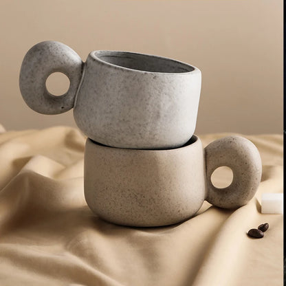 Japanese Stoneware Retro Coffee Mugs