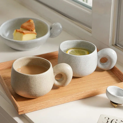 Japanese Stoneware Retro Coffee Mugs