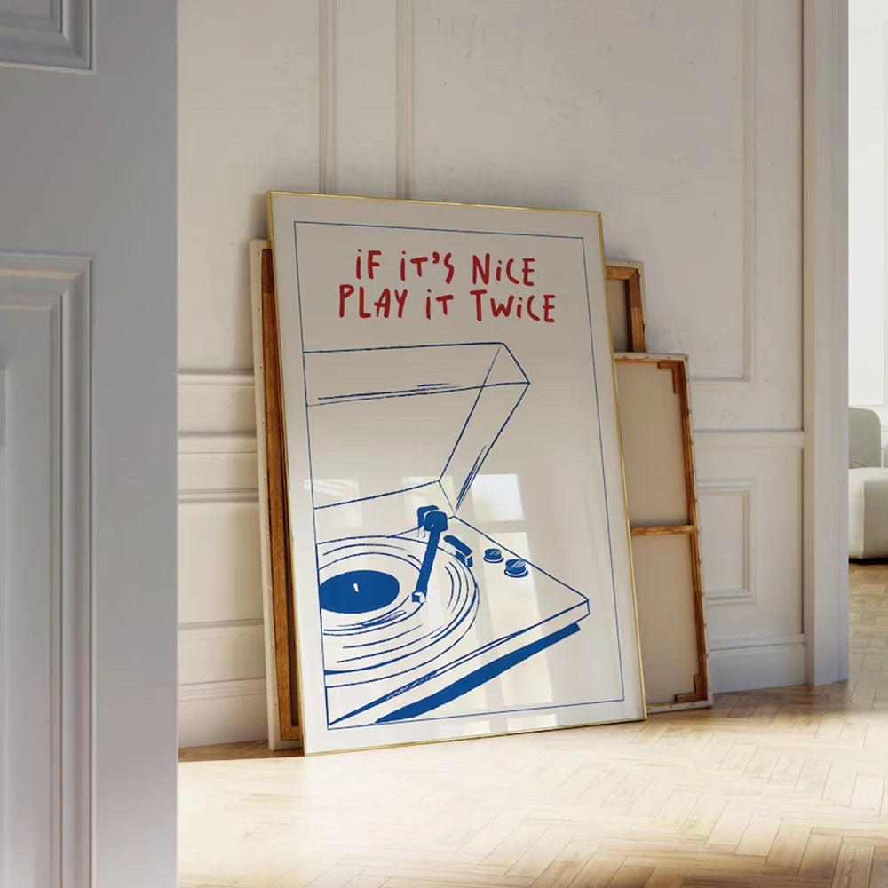 Play It Twice Retro Groovy Wall Art