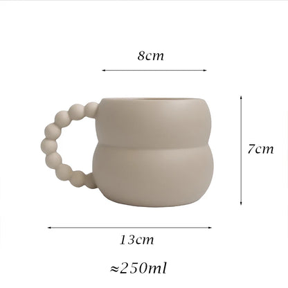 Bubble Handgrip Ceramic Mugs